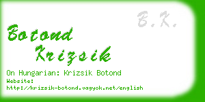 botond krizsik business card